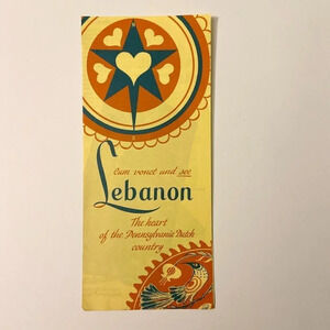 Vintage Lebanon Pennsylvania  Travel Brochure Souvenir
